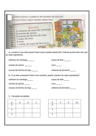 Problemas multiplicação