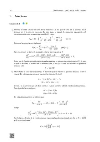 52 CAPÍTULO 4. CONDUCTORES, CONDENSADORES Y ENERGÍA
Análogo al cálculo anterior, se tiene que para un punto z0 fuera del bloque macizo se tiene
¨
Tapas
~
E · ~
dS =
qencerrada
0
E(z0) =
1
20
a
ˆ
−a
ρ0

exp

−
z + a
δ

+ exp

z − a
δ

dz
=
ρ0
20


a
ˆ
−a
exp

−
z + a
δ

dz +
a
ˆ
−a
exp

z − a
δ

dz


=
ρ0
20

−δ exp

−
z + a
δ
  