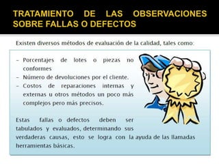 TRATAMIENTO DE LAS OBSERVACIONES SOBRE FALLAS O DEFECTOS 