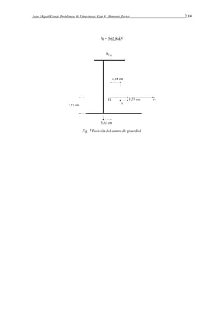 Juan Miquel Canet. Problemas de Estructuras. Cap 4: Momento flector 239 
N = 562,8 kN 
Fig. 2 Posición del centro de gravedad. 
 