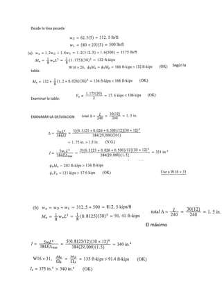 Desde la losa pesada
Según la
tabla:
Examinar la tabla:
EXANIMAR LA DESVIACION
El máximo
 