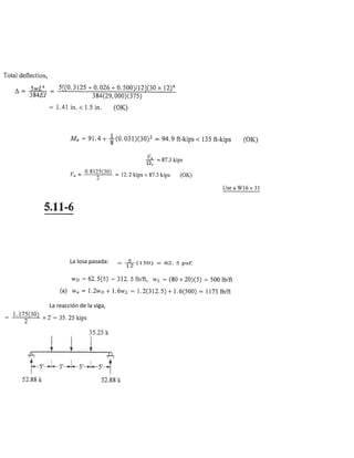La losa pasada:
La reacción de la viga,
 