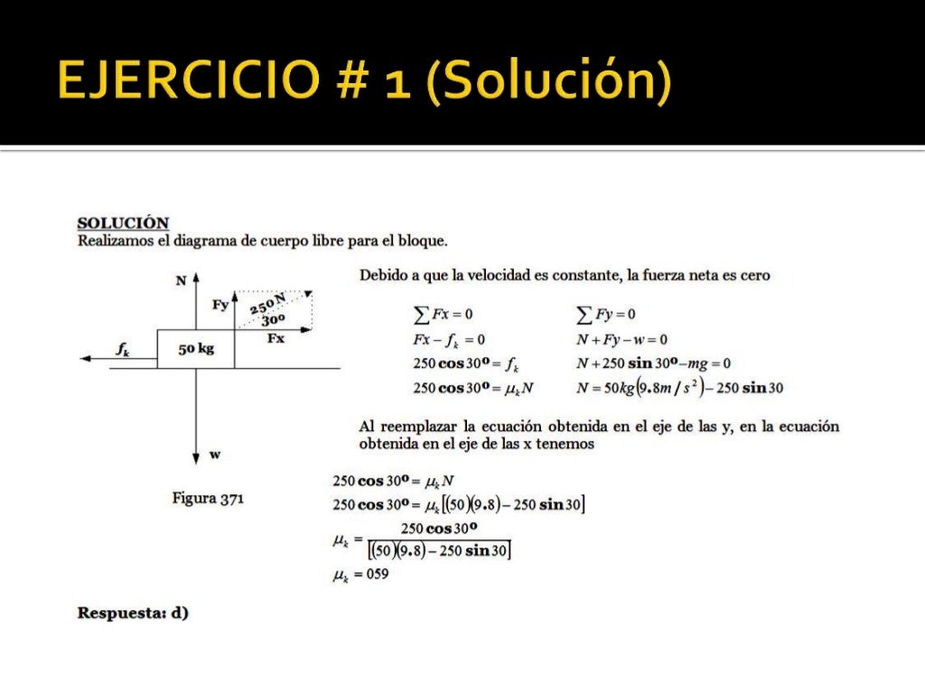 Problemas resueltos de la primera ley de newton