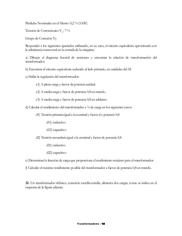 calculo corriente cortocircuito transformador trifasico problemas resueltos transformadores calculo corriente cortocircuito transformador trifasico problemas resueltos transformadores