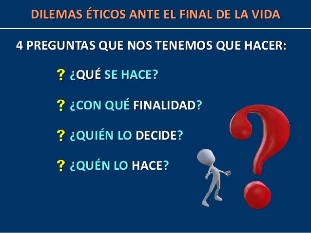 Problemas éticos en el final de la vida humana.