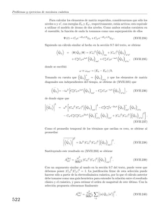 Problemas y  ejercicios de mecánica cuántica