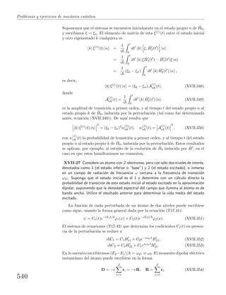 Problemas y  ejercicios de mecánica cuántica