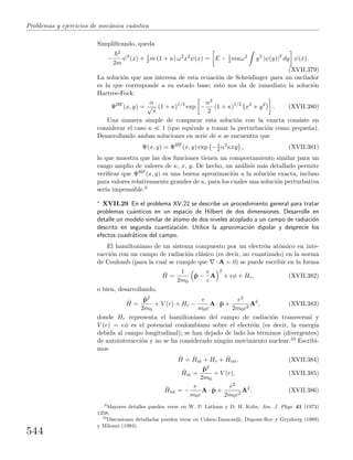 Problemas y  ejercicios de mecánica cuántica
