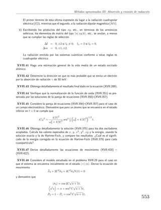 Problemas y  ejercicios de mecánica cuántica
