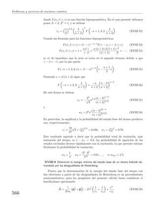 Problemas y  ejercicios de mecánica cuántica
