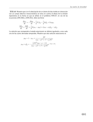 Problemas y  ejercicios de mecánica cuántica