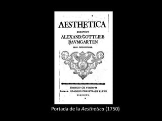 Portada de la Aesthetica (1750)
 