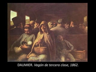 DAUMIER. Vagón de tercera clase, 1862.
 