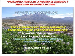 Problema Hídrica en Candarave - Cuenca Locumba