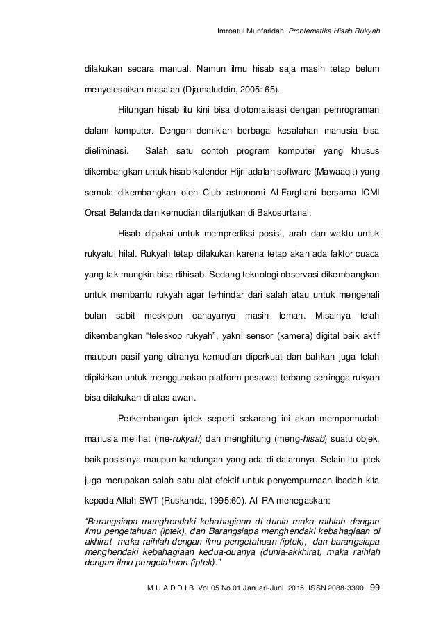 Problematika hisab rukyah dalam penentuan awal ramadhan 