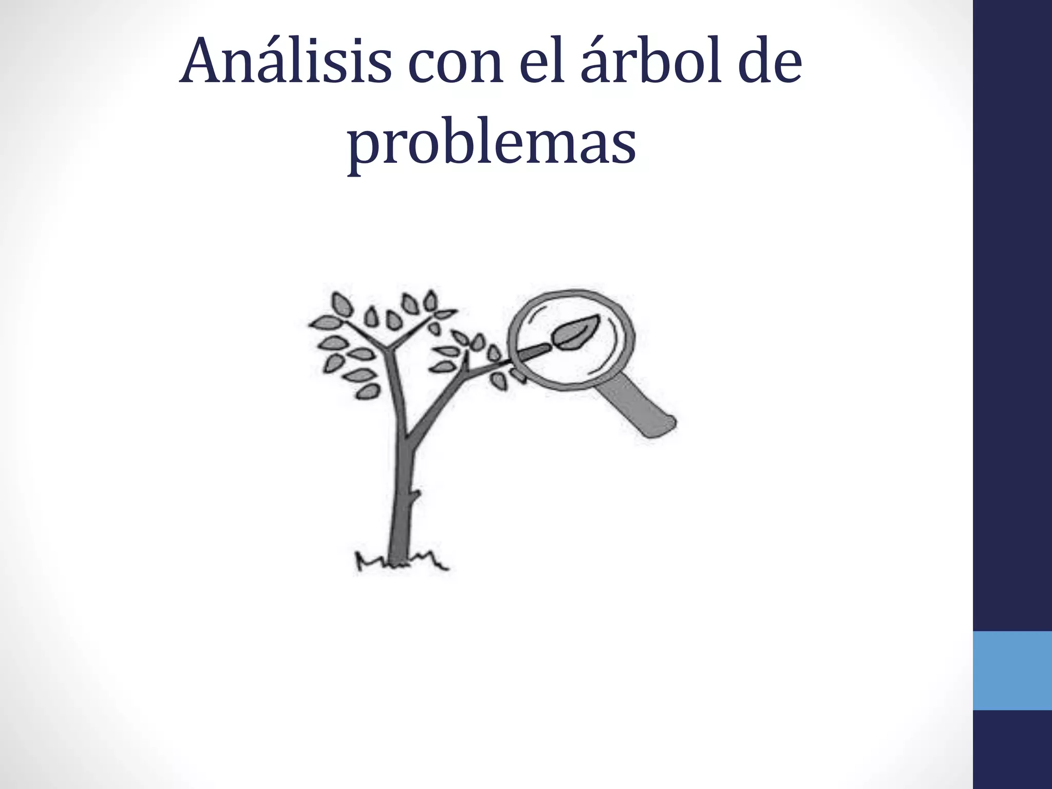 Análisis con el árbol de
problemas
 