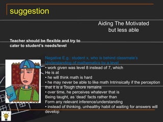 The old man and the children A group of children were playing, loud and noisy, in front of an old man’s house. The old man after a while couldn’t stand any more. He walked out and handed 25 cents to each child and said, “you guys made my place not so lonely any more. I feelmuch younger. Take these as my gratitude.” The children were very happy and came back the next day. Playing loud as usual. The old man came out and handed each of them 15 cents. He explained, “I don’t Have much income.15 cents are not badat all.” The children were satisfied and left.The next day, he only gave them 5 cents each.The children were upset, “Only 5 cents?! Have You no idea how hard we were playing for you!” Then they swore they were never going to play for the old man again.
