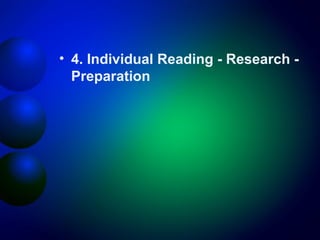 • 4. Individual Reading - Research Preparation

 
