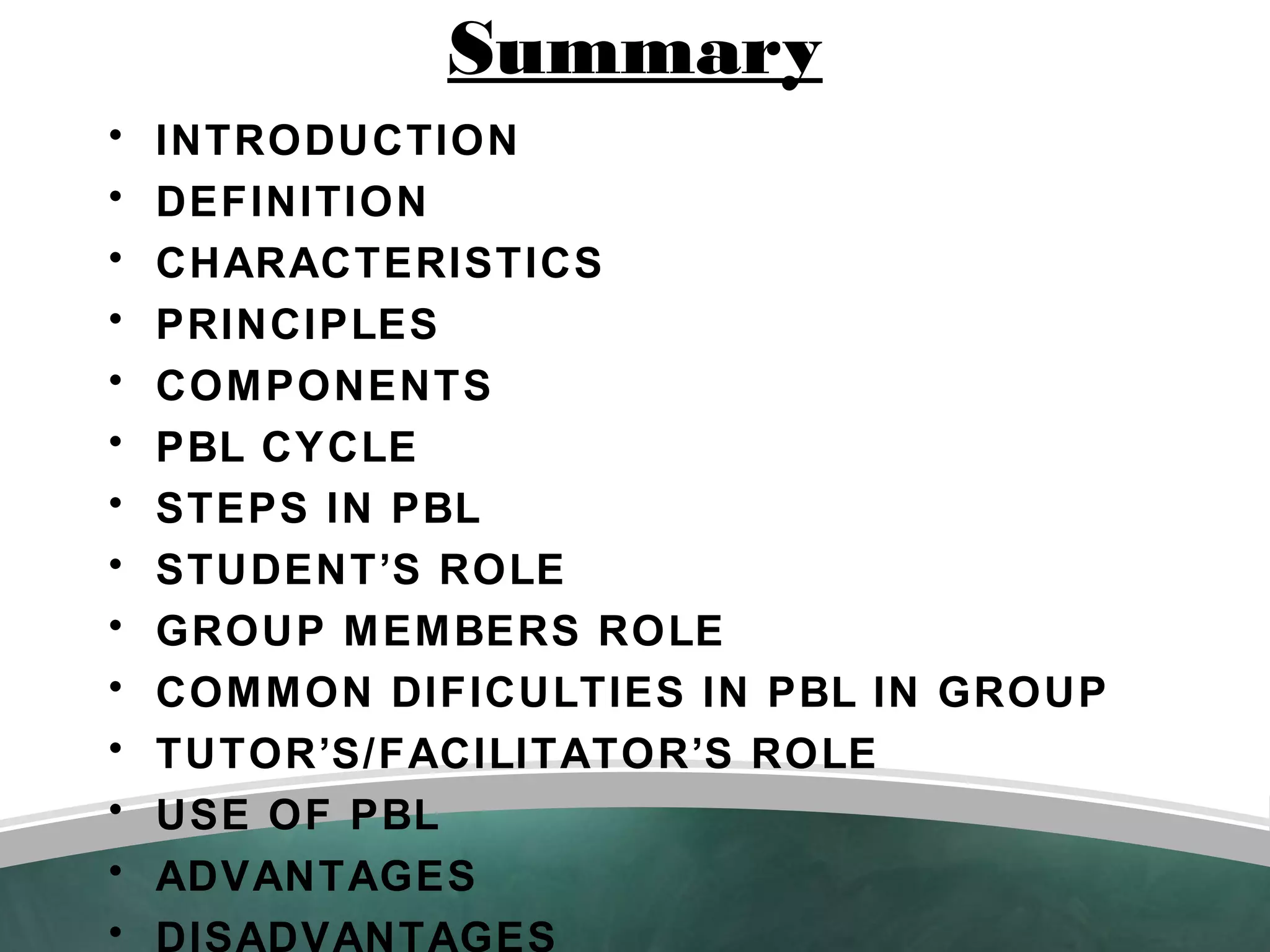 Problem based learning | PPT