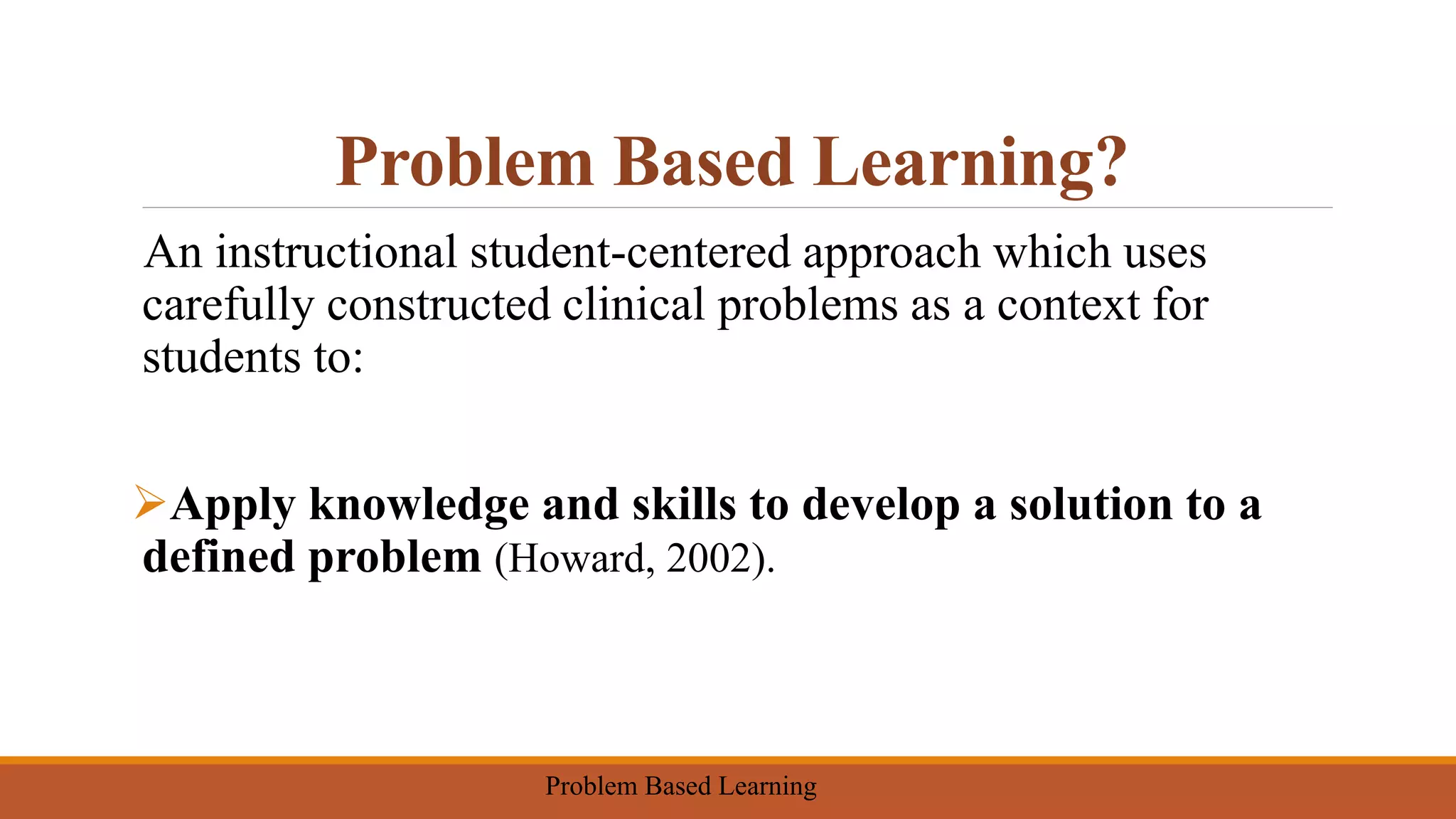 Problem based learning | PPTX