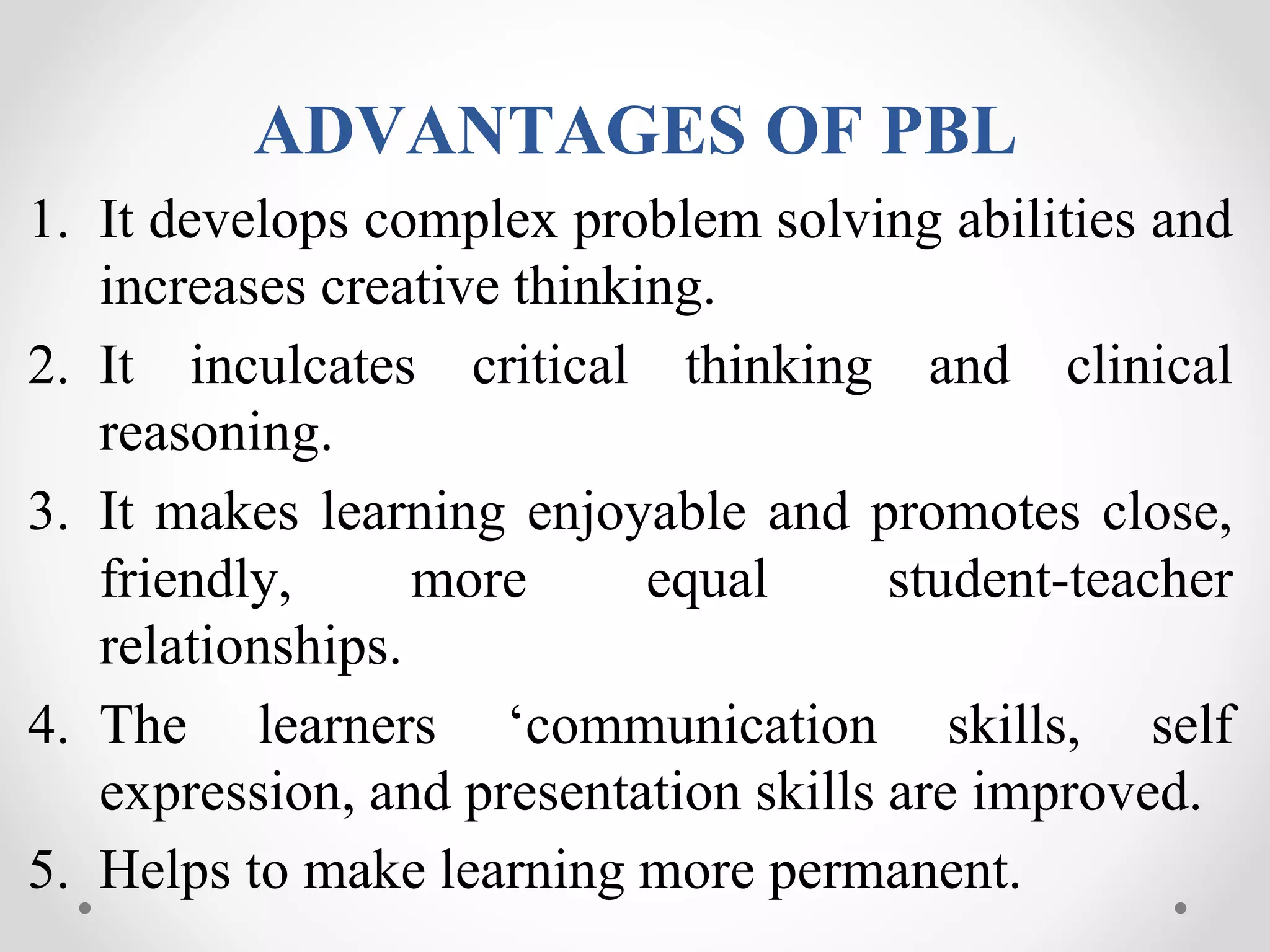 Problem based Learning (PBL) .pptx | Education