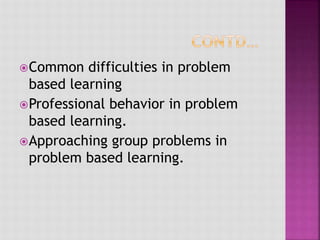 Problem Based Learning Nursing Education | PPTX