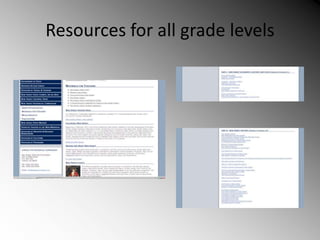 Resources for all grade levels
 