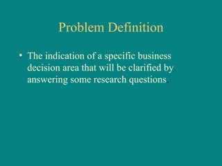 Problem definition and research proposal(brm) | PPT