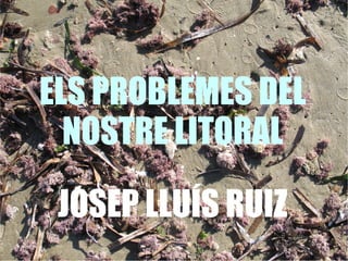 ELS PROBLEMES DEL NOSTRE LITORAL JOSEP LLUÍS RUIZ 