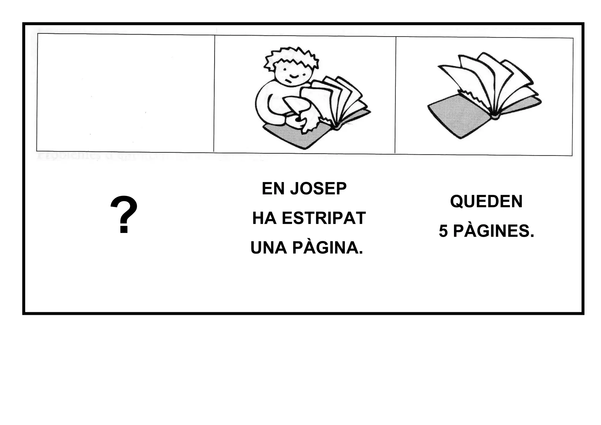 EN JOSEP
? QUEDEN
HA ESTRIPAT
5 PÀGINES.
UNA PÀGINA.