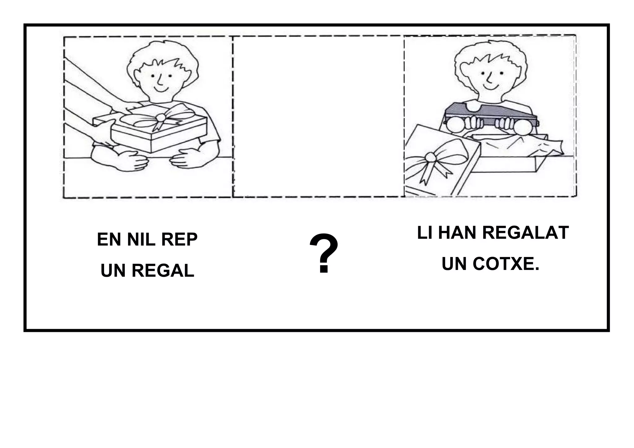 LI HAN REGALAT
?
EN NIL REP
UN REGAL UN COTXE.