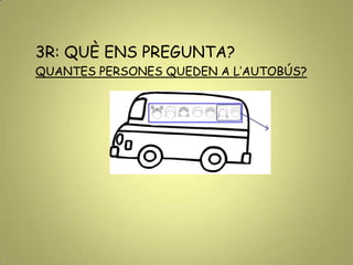3R: QUÈ ENS PREGUNTA?
QUANTES PERSONES QUEDEN A L’AUTOBÚS?
 