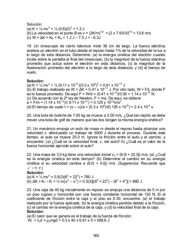 Problemas Sobre Trabajo Y Enegria