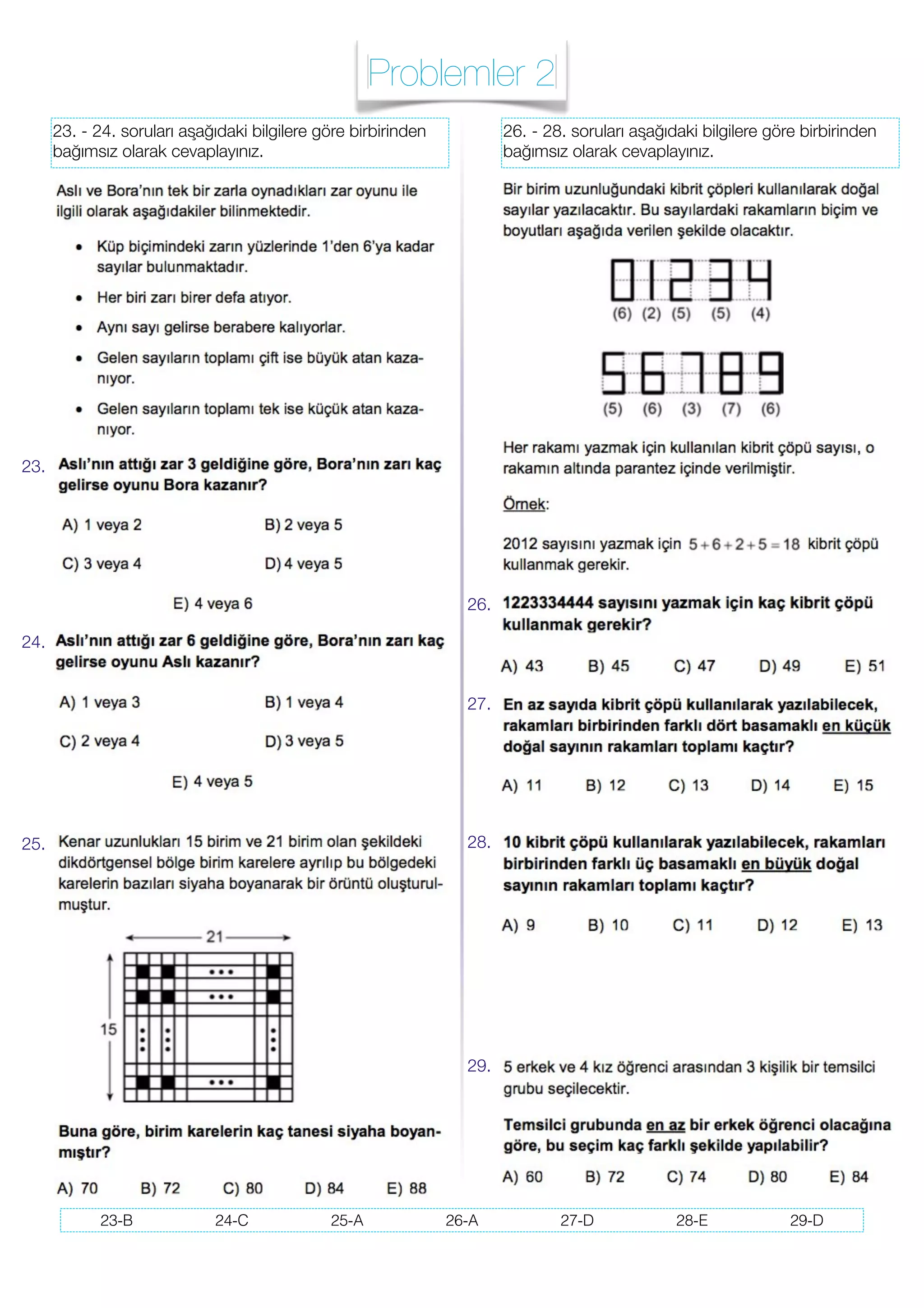 KPSS MATEMATİK PROBLEMLER KARIŞIK TESTLER | PDF