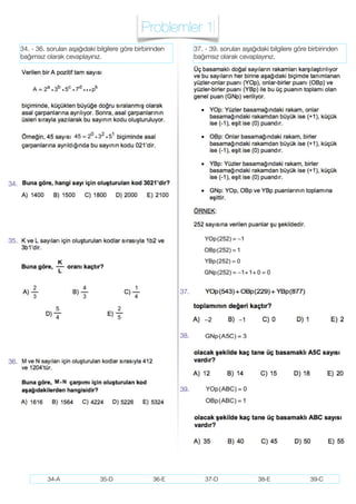 KPSS MATEMATİK PROBLEMLER KARIŞIK TESTLER | PDF
