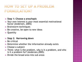 Problem formulation | PPTX