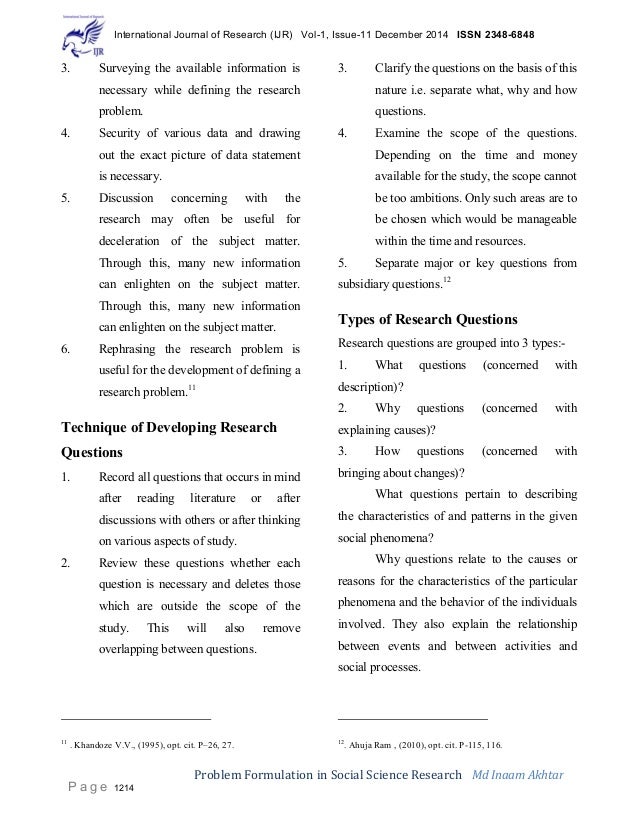 What is problem formulation image