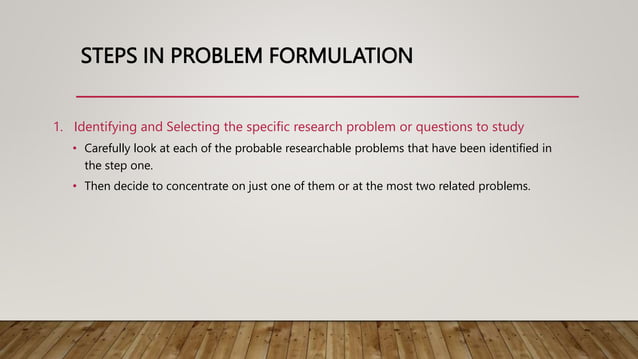 Problem Formulation or Defining a Research Problem.pptx | Education image.