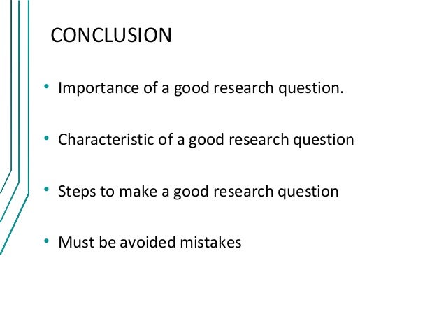 problem how to form good research question how to form a research question
