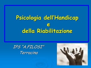 Psicologia dellPsicologia dell’’HandicapHandicap
ee
della Riabilitazionedella Riabilitazione
IPSIPS ““A.FILOSIA.FILOSI””
TerracinaTerracina
 