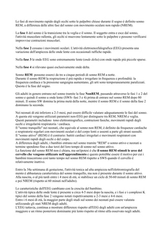 Problemi di sonno nel neonato e nel bambino PDF