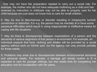 Problem in social case work | PPTX
