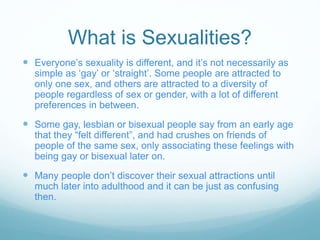 Problem of human d iversity  sexualities
