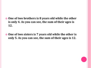 Three Sisters Age Math Problems Problem posing | PPTX