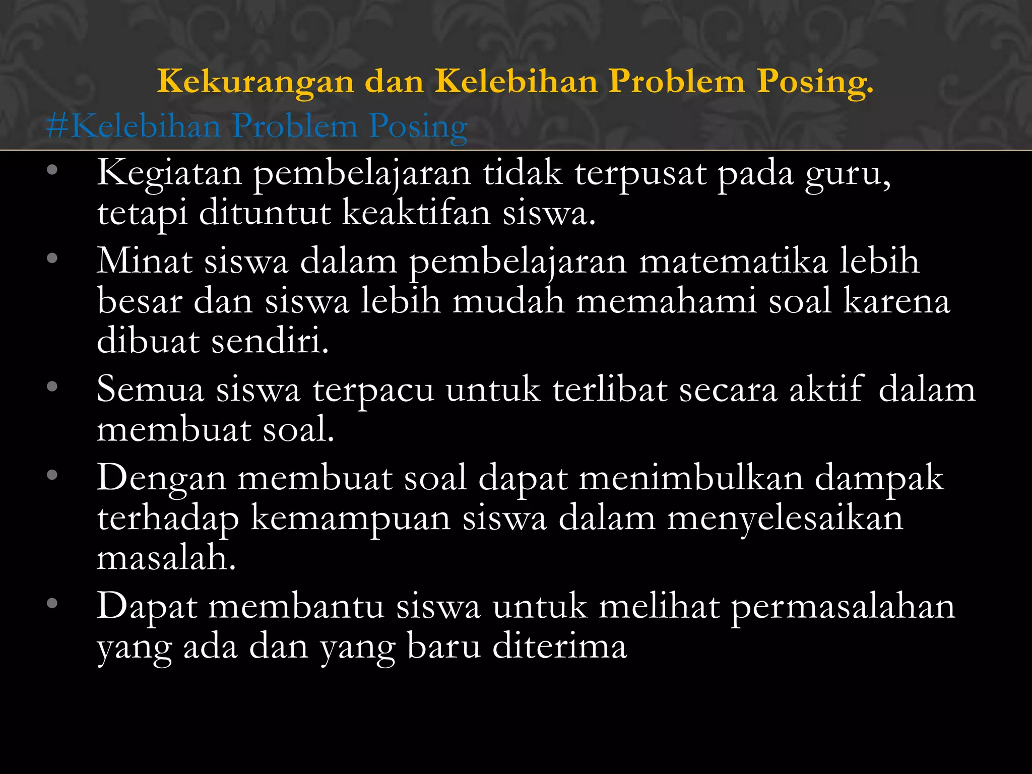 Problem posing & problem solving | PPTX