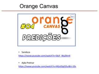 Orange Canvas
• Sandeco
https://www.youtube.com/watch?v=5bjY_WyZKm4
• Ajda Pretnar
https://www.youtube.com/watch?v=HXjnDIgGDuI&t=10s
 