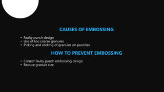 CAUSES OF EMBOSSING
HOW TO PREVENT EMBOSSING
 