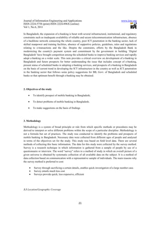 Problems and prospects of mobile banking in bangladesh | PDF