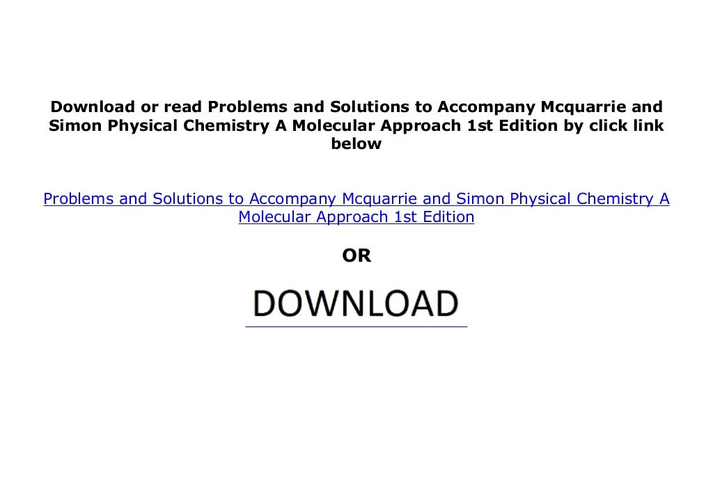 pdf_$ Problems and Solutions to Accompany Mcquarrie and Simon Physical