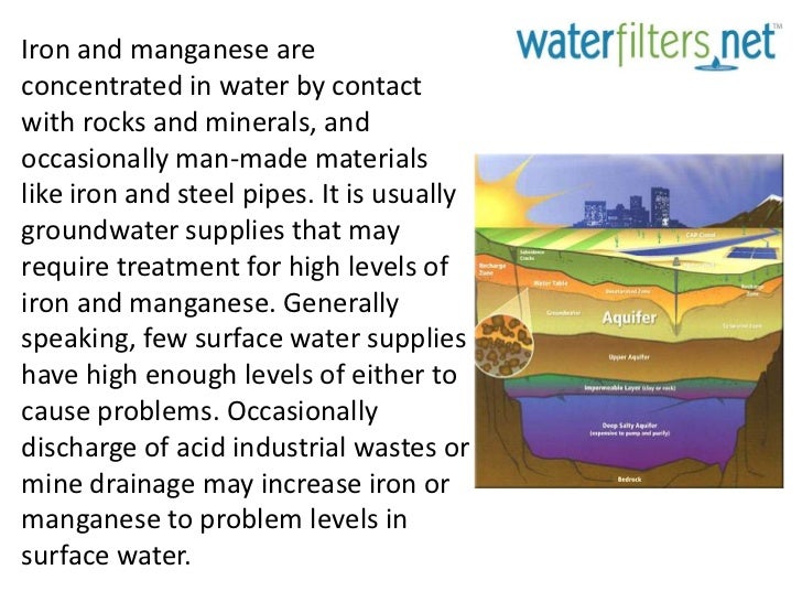 iron and manganese removal from groundwater
